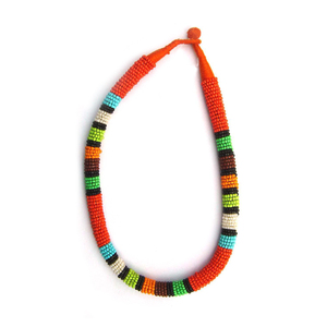 Collier ras du cou tendance indien en perles de verre multicolores, fait main, léger, bijoux de mode pour femmes, prix de gros en vrac - Product Image 1