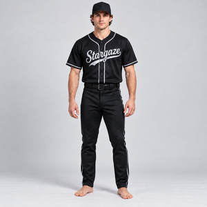 Uniforme de béisbol personalizado con material transpirable, comodidad flexible, diseño elegante para el equipo, costuras duraderas y profesional. - Product Image 4