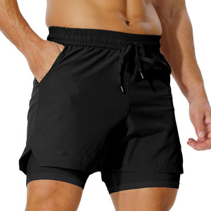Shorts de sport durables 2-en-1 pour hommes, séchage rapide, respirants, anti-plis, couleurs vives personnalisables, petit prix - Product Image 4