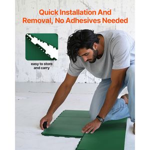 Piastrelle per Pavimento Hockey Dryland, Tappetino Versatile 12 X 12, 8 Pezzi, Pavimentazione Sportiva Incastrabile per Allenamento e Danza - Product Image 5