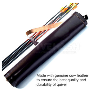 Sacoche de tir à l'arc en cuir pour l'extérieur, élégante, en matériau durable, avec ceinture réglable, pour la chasse, l'entraînement et les sports - Product Image 3