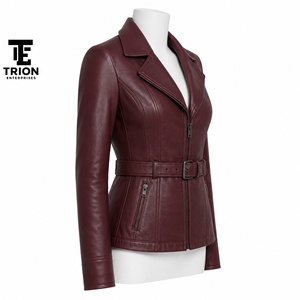 Chaqueta de Cuero para Mujer, Transpirable, Impermeable, Ecológica, Acabado Suave, Calidad Confiable, Ajuste Flexible para el Uso Diario, Moda Moderna - Product Image 3