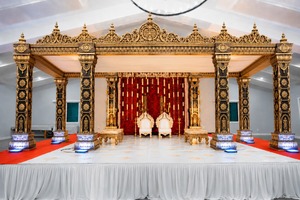 เสางานแต่งนกยูงสีขาวทันสมัย,Mandap สำหรับงานแต่งงานหรูหราสไตล์อังกฤษ - Product Image 5