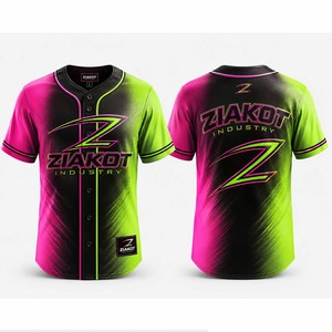 Camiseta de Béisbol Personalizada, ZIAKOT INDUSTRY Pakistán, Uniforme de Béisbol, Camiseta Sublimada, Ropa Deportiva al por Mayor, Fabricante OEM - Product Image 1