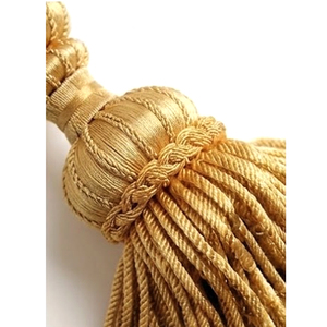 Metallic Gold Tassel <b>Top</b> Quality Metallic Thread Tassels Ceremonial Tassels Trim Decorative <b>Fringe</b> for Curtains - Product Image 3