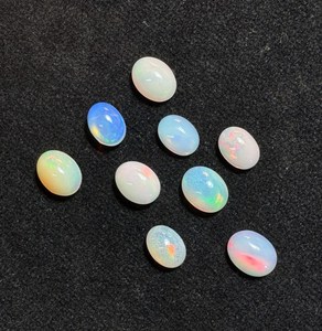 Opale d'Éthiopie naturelle, forme ovale, pierres précieuses multicolores, certifiées IGI, de haute qualité, pour la fabrication de bijoux, bagues, pendentifs - Product Image 5