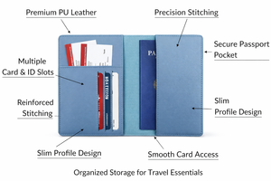 WRIZA PU Slim <b>Wallet</b> Business <b>Card</b> <b>Holder</b> Lightweight Compact Organizer Stylish Travel Accessory for Men Women Professional Use - Product Image 4