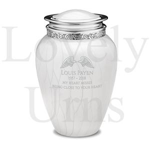 Urna Funeraria de Plata con Perla de Bendición para Adultos, Contenedor de Cenizas Conmemorativo, Recuerdo Funerario, Elegante, Duradero, Calidad Premium - Product Image 2