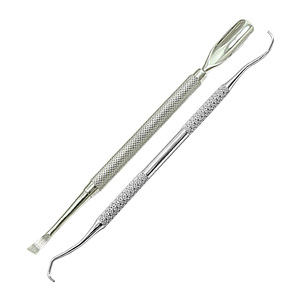 Juego Profesional de 2 Piezas para Recortar y Empujar Cutículas de Doble Cara, Herramientas de Manicura y Pedicura Reutilizables de Acero Inoxidable - Product Image 1
