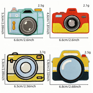 Retro Camera Embroidered <b>Iron</b> On Patch - Product Image 2