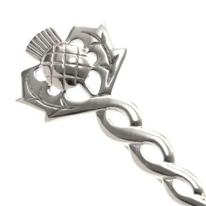Broche de Plata con Diseño de Cardo Escocés para Hombre y Mujer, Accesorio para Kilt con Caja de Regalo - 75mm - Product Image 5