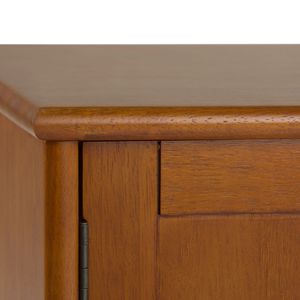 Supporto multimediale basso della metà del secolo in Teak marrone accessorio per mobili elegante ed elegante - Product Image 2