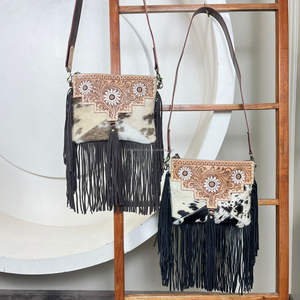 Haute qualité femmes sacs à main concepteur usiné à la main en cuir de vachette frange sac à bandoulière luxe messager épaule fermeture éclair sac à main - Product Image 4