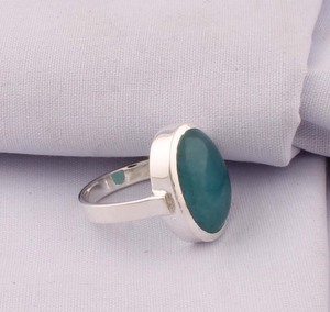 Wholesale 925 Sterling Silver Classic Amethyst Gemstone <b>Ring</b> Large Oval Cabochon <b>Plain</b> Bezel Set Party Statement <b>Ring</b> Supplier - Product Image 2