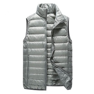 Winter Fashion Boutique Thin Lightweight White 100% Polyester Waterproof Reversible Hip Hop Mens O-Neck Jacket <b>Vest</b> - Product Image 4