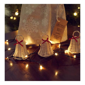 Handcrafted Rattan Christmas Bell Hanging Decor from Vietnam for Hotels Resorts Boutiques and Seasonal Markets - Product Image 5