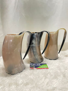 Tasses à bière en corne à boire Viking naturelle finie à la main de luxe Tasse en corne à boire Viking de qualité supérieure par God Grace Craft By FWE - Product Image 3