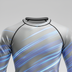 เสื้อแรชการ์ดแขนยาวแบบยูนิเซ็กซ์ แห้งเร็ว กระชับรูปทรง เหมาะสำหรับเล่นน้ำ โต้คลื่น ป้องกันแสงแดด ใช้ได้กับการว่ายน้ำและออกกำลังกายในฟิตเนส - Product Image 4