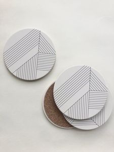 Enamel Print Tea <b>Cup</b> <b>Mats</b> Pads Modern Style Household Dinnerware Indian Homemade Antique Design Wood Printed Tea Serving Coaster - Product Image 6