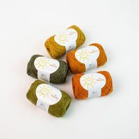 Fil à crocheter YARNA Sunny (45g) en mélange laine/acrylique - Teinte agrumes luxueuse, tendance, doré joyeux, longue durée, pour tissage