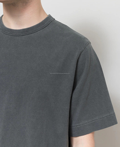 Camiseta de Verano para Hombre, 100% Algodón, Lavado Ácido, Estilo Urbano, Transpirable, Diseño Sólido, Mejores Precios, 180 g - Product Image 4