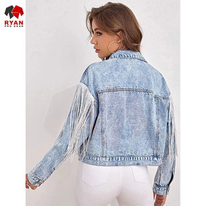 Ryan Pro Gear <b>Customized</b> <b>Denim</b> <b>Jacket</b> For Women Breathable and Comfortable Fabric with <b>Customized</b> Logo OEM Design - Product Image 6