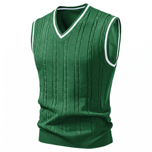 <b>Men's</b> Knitted Slim Fit Knitted <b>Sweater</b> <b>Vests</b> <b>Men</b> Smart Casual V Neck Knit Pullovers Waistcoat <b>Mens</b> Sleeveless <b>Sweaters</b> - Product Image 5