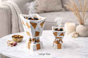 FAIZA CRAFT Prix de gros Diffuseur d'encens artisanal durable en bois d'acacia et bois de santal de style marocain, écologique et de qualité supérieure - Product Image 5