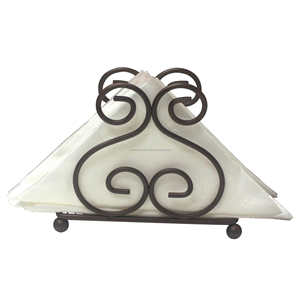 Elegante servilletero de hierro sólido en color negro con último estilo, ideal para vajilla y decoración del hogar, caja de pañuelos - Product Image 1