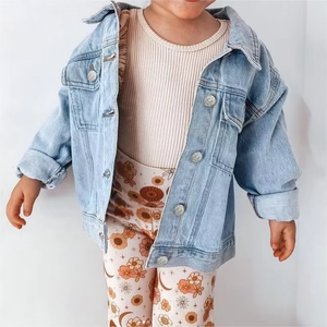 Ins Fashion High Quality Spring Autumn Kids Coats Casual Boys Girls Denim <b>Jackets</b> - Product Image 1