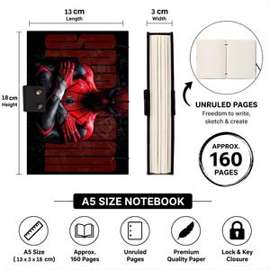 A5 Premium Handmade Paper <b>Notebook</b> 100 Pages Eco Friendly Journal Action Hero Theme <b>Diary</b> Sketchbook for School Office Gift Use - Product Image 4