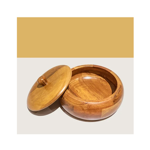 Cazuela de madera con tapa de madera, cajas para roti para mantener los chapatis frescos y calientes, para uso en la cocina. - Product Image 1