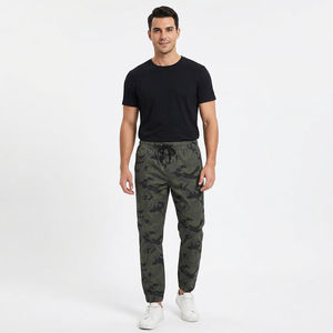 <b>Men's</b> Camouflage Mid Jogger Sweatpants Elastic Drawstring <b>Cuffed</b> Casual Pants Lightweight Polyester OEM Breathable Eco-Friendly - Product Image 5