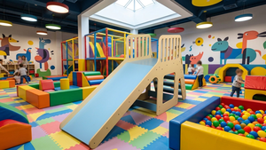 Toboggan en plastique pour enfants avec escaliers d'escalade et rampes de sécurité, ensemble de jeux d'intérieur pour usage domestique - Product Image 6