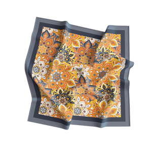 Fashion Women Silk Square <b>Scarf</b> Adult Reversible Pattern Digital Print European American Breathable All Seasons Daily Wear - Product Image 1