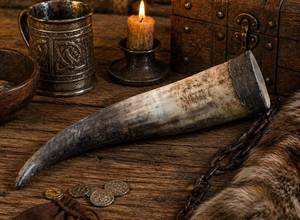 Nuevo Estilo de Copa Vikinga para Beber con Soporte de Cuero, Perfecta para Decoración de Bares Rústicos y Regalo Memorables - Product Image 3