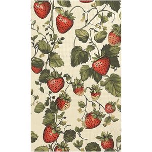 ผ้าเช็ดครัวลายสตรอว์เบอร์รีวินเทจ เนื้อนุ่ม ซึมซับดี ลายผลไม้สไตล์โบตานิคอล ผ้าเช็ดชาตกแต่งบ้านสไตล์ฟาร์มเฮาส์ คอทเทจคอร์ สำหรับโปรโมชั่น - Product Image 1