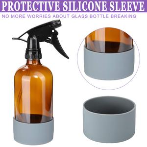 Funda protectora de goma resistente para botellas de agua de vidrio y termos, con base antideslizante y funda de silicona extraíble. - Product Image 5