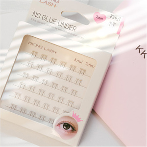 [EVERBIO] ขนตาปลอม KKONGLASH-NOGLUE แบบไม่ต้องใช้กาว  ชุดขนตาแบบกลุ่มพร้อมแถบแบนบางพิเศษ น้ำหนักเบา ใช้ซ้ำได้ - Product Image 4