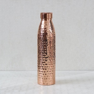 100% Pure & Handmade 1L <b>Copper</b> Water <b>Bottle</b> Leak-Proof Yoga <b>Bottle</b> with Custom Logo for Direct <b>Drinking</b> - Product Image 3