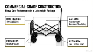 Poussette bébé 8 pouces, pliage facile, type chariot - Product Image 4