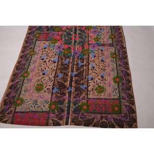 Manta india boho kantha suzani bordada a mano, vintage, de algodón, con diseño floral, ecológica, lavable, para el hogar. - Product Image 3