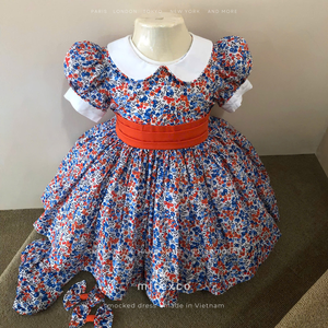 Robe d'été florale pour filles en coton doux, design personnalisé, fabriquée au Vietnam par MITEXCO, fournisseur de confiance. - Product Image 1