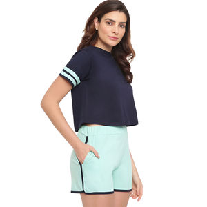 Conjunto Deportivo Corto para Mujer, Conjuntos de Jogger, Marca Privada, Logotipo Personalizado, Conjunto de 2 Piezas, Camiseta y Pantalones Cortos de Verano para Mujer - Product Image 5