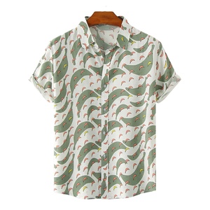 ชุดเดรสฮาวายผ้าฝ้ายลำลองสำหรับผู้ชายเสื้อยืดชายหาดไซส์ใหญ่พิเศษพิมพ์ลายกราฟิกแบบกำหนดเองเสื้อยืดแขนสั้นไม่ยับสำหรับฤดูร้อน - Product Image 3