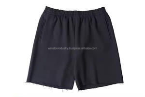 Shorts d'été pour hommes personnalisés en gros avec logo et design sur mesure, motif uni, coton respirant et séchage rapide - Product Image 5