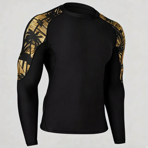 T-shirt de compression à manches longues pour homme, motif toile d'araignée, séchage rapide, protection anti-UV - Product Image 6