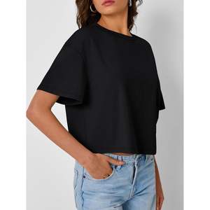 Queen Womens Custom Crop Tops Oversized <b>Sport</b> Style Workout Tshirts <b>Short</b> Sleeve Casual Fashion Tees for Summer Spring 2025 - Product Image 5