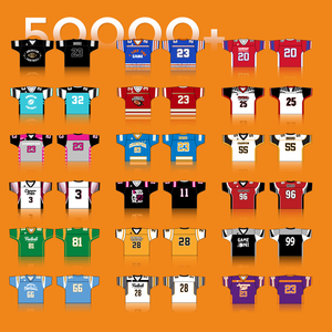 เสื้อฮอกกี้น้ำแข็งแบบสั่งทำขายส่ง พิมพ์ลายโลโก้ทีมแบบซับลิเมชั่น ระบายอากาศได้ดี ไซส์พลัส ผ้าโพลีเอสเตอร์/ไนลอน คอวี แบบเต็มตัว - Product Image 5