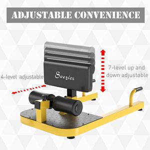 Máquina Multifuncional 3 en 1 Amarilla Acolchada para Sentadillas Profundas, Abdominales y Flexiones - Product Image 5